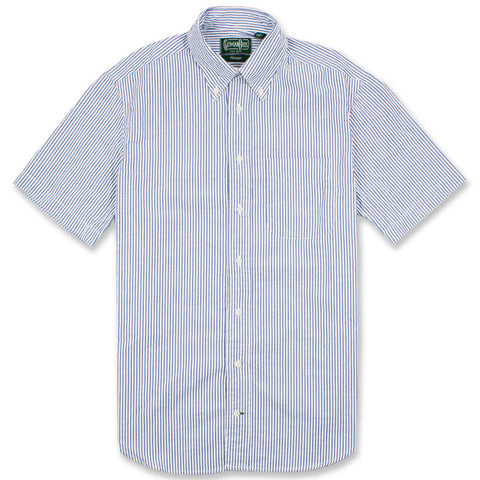Navy Seersucker Short Sleeve