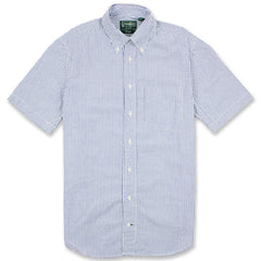 Navy Seersucker Short Sleeve
