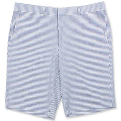 Navy Seersucker Shorts