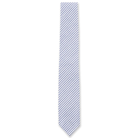 Navy Seersucker Tie
